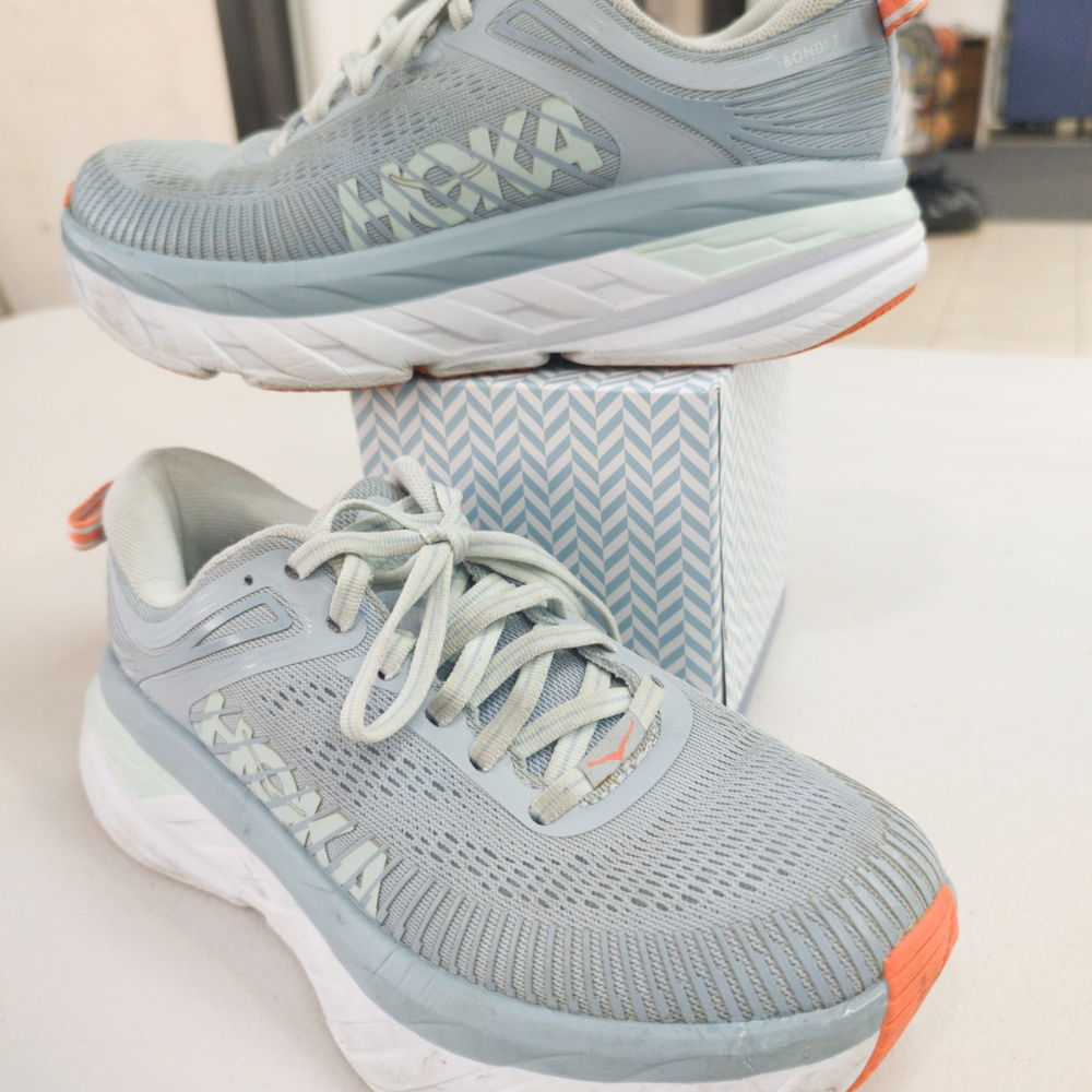 Hoka Bondi 7 Women's light Blue Running Shoes